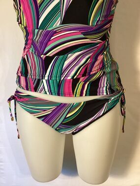 1194 NWT  Bikini  Bay  Layered Tankini and Loop Tie Side B